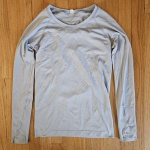 Blue Linen Swiftly Long-Sleeve Shirt